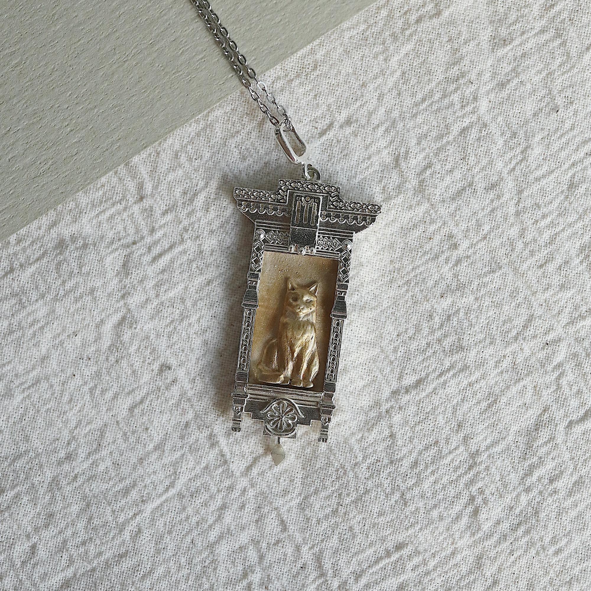 Кулон Наличник с котиком