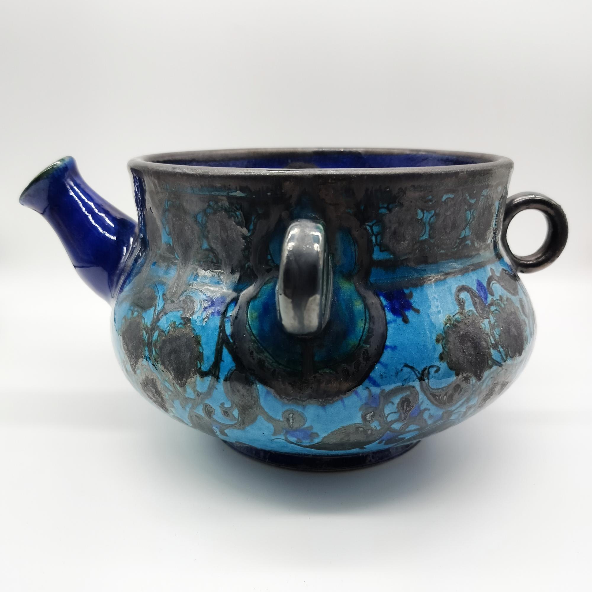 Узбекский молочник, художественная керамика, риштанская керамика Алишера Назирова