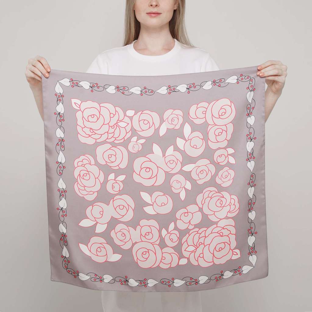 Платок "Розовые розы"