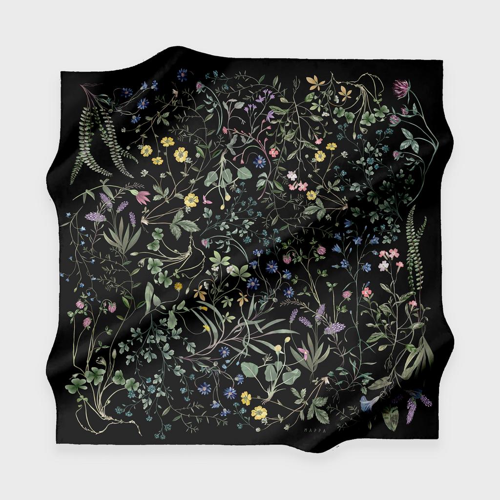 Платок-паше "Луг" (чёрный)