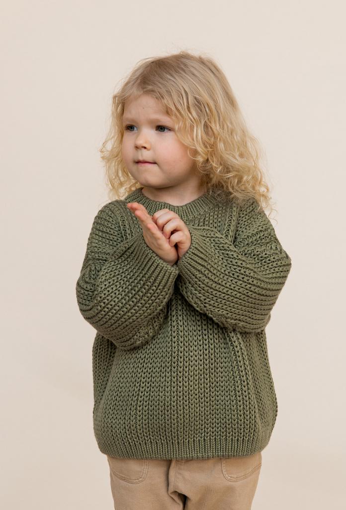 ДЖЕМПЕР ОВЕРСАЙЗ | ОЛИВА