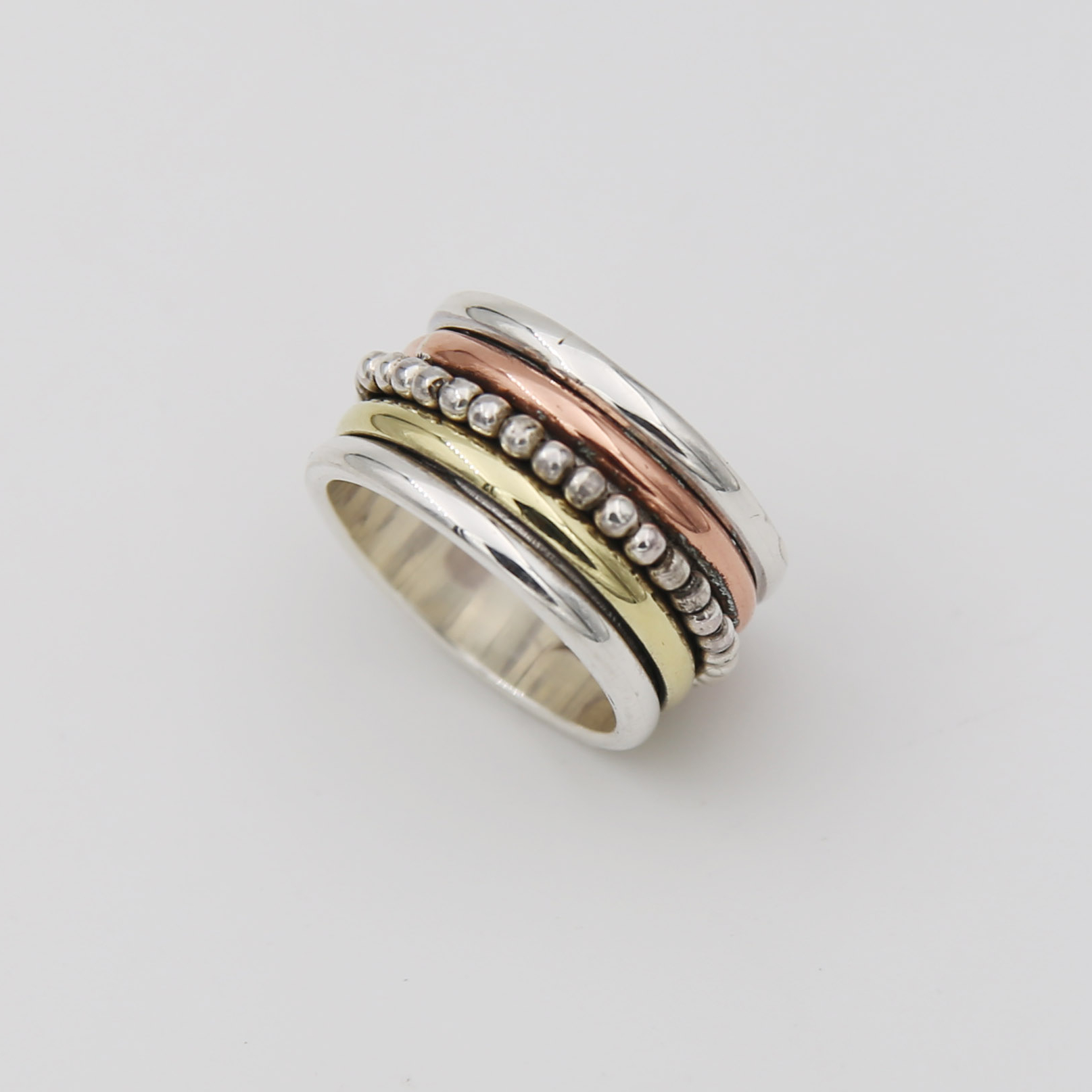Серебряное кольцо с вращающимся элементом 2P995