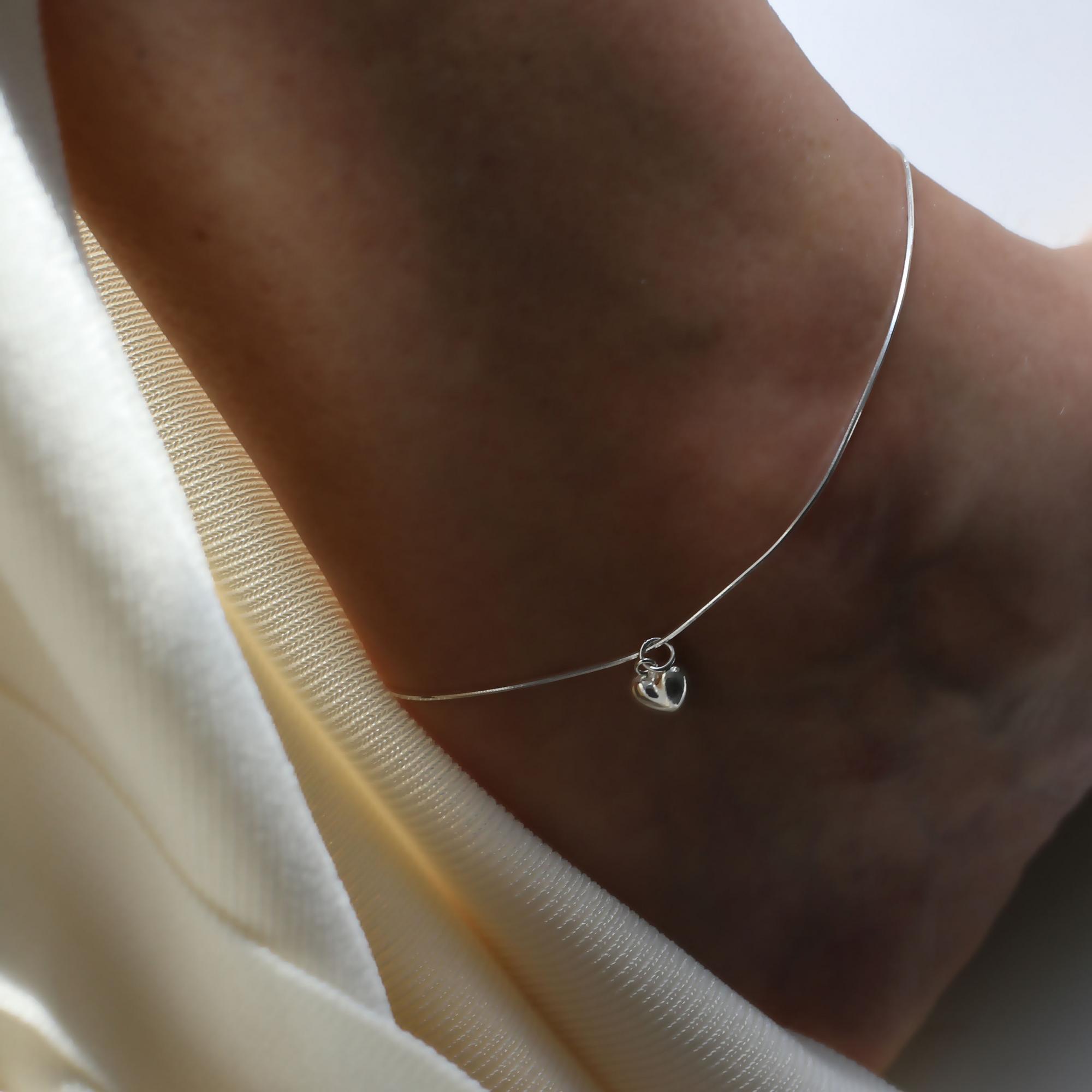 Анклет на ногу с подвеской Сердце 8P50