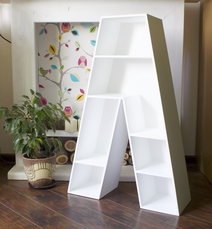 Буква -полка "Л" Цвет Белый