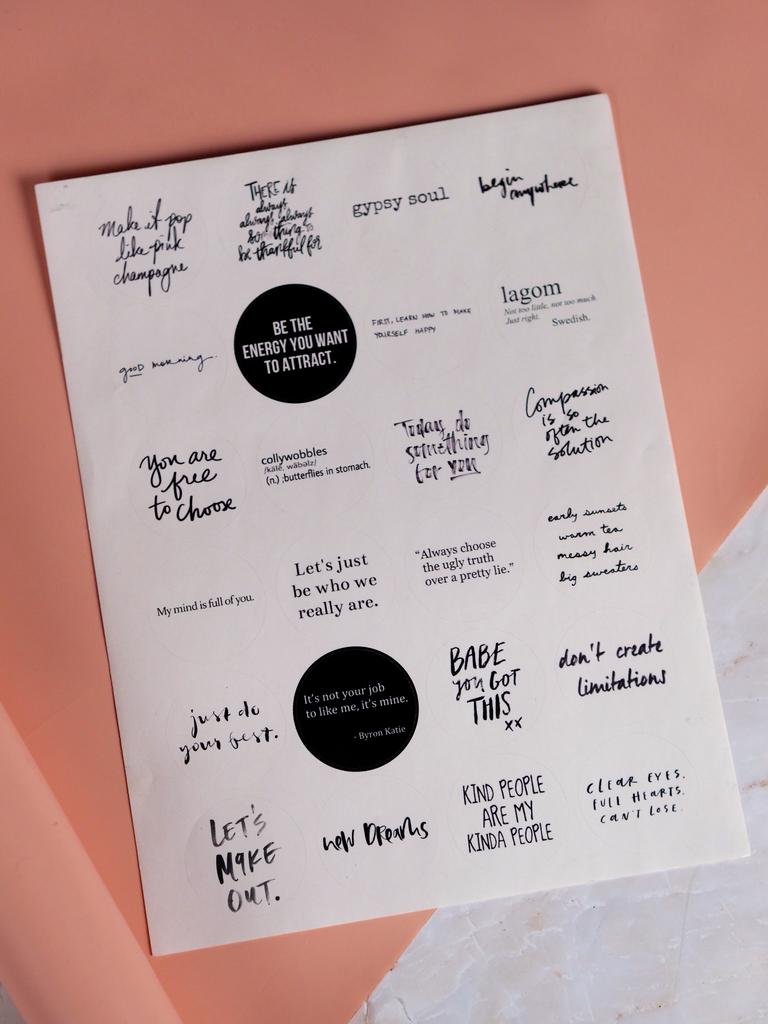 Стикеры для ежедневника круглые