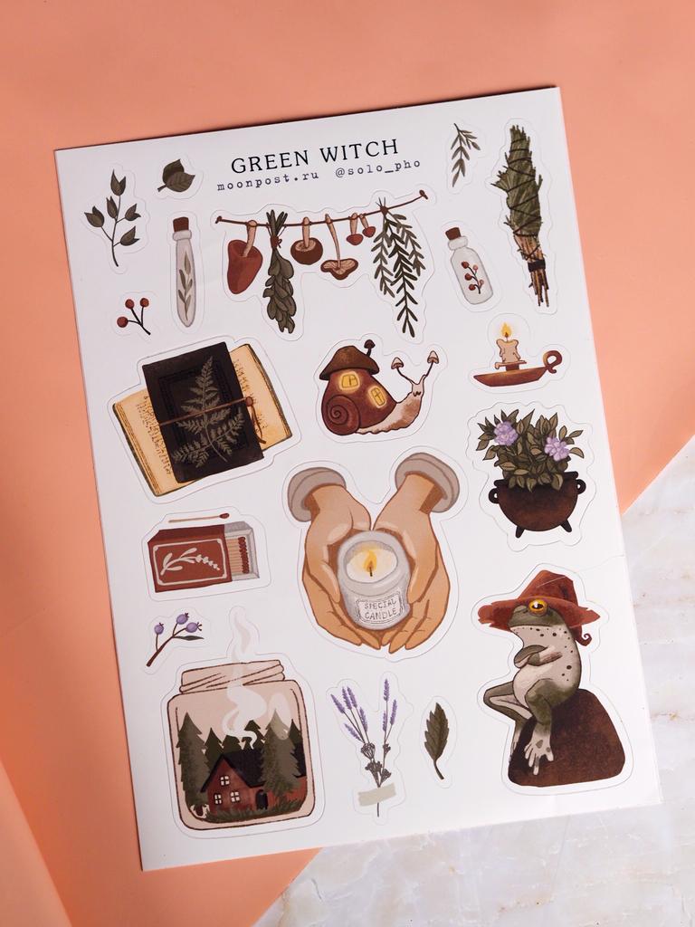 Стикер-пак "Green Witch"