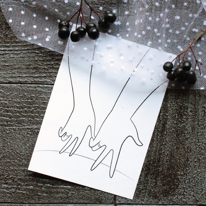 "Вместе" - свадебная открытка