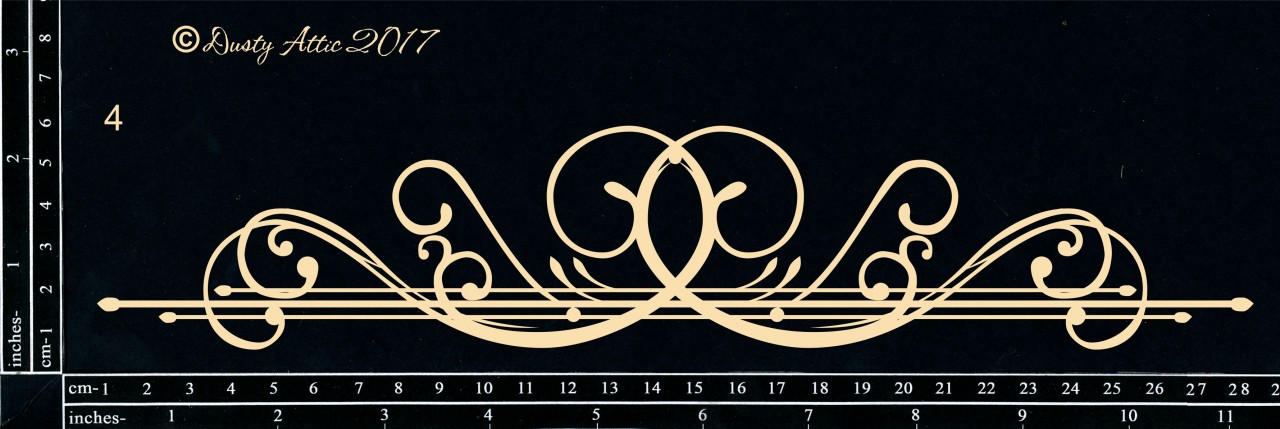 Чипборд 6*28см Iron Garnish #4 Dusty Attic