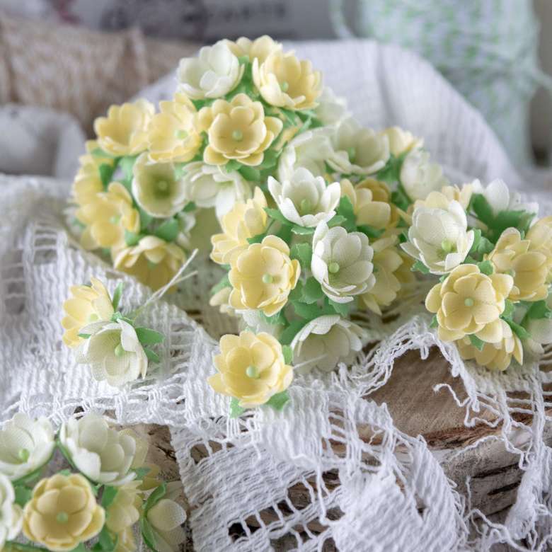 Цветочки ММЖ0003 размер 1.5 см, в букете 10шт Pastel Flowers