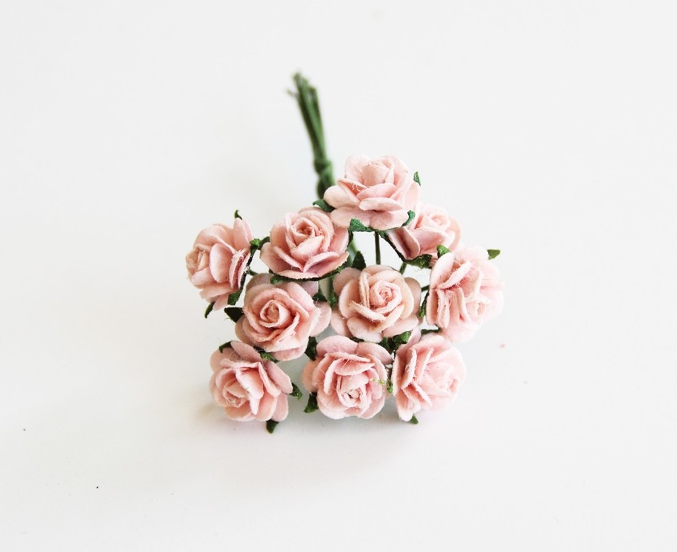 Mini розы 1 см - Розовоперсиковые (10шт)