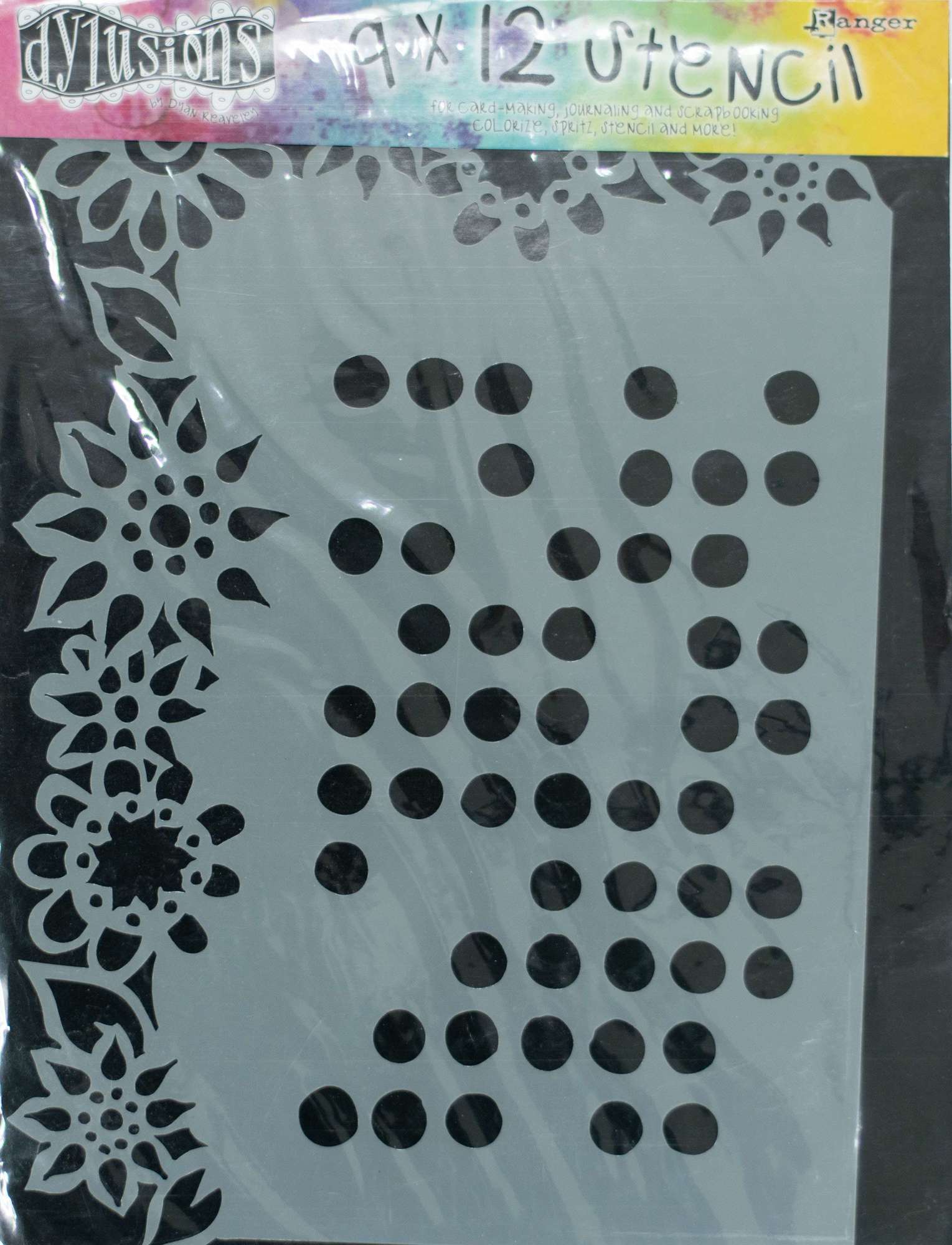 Трафарет 23*30см Dotted flower Dylusions Stencils