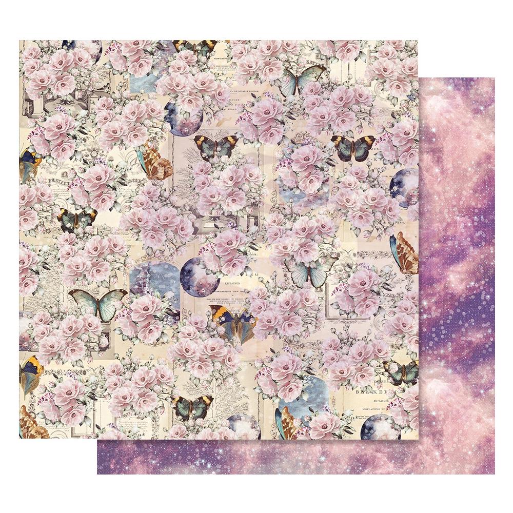 Лист двусторонней бумаги с фольгированием Love Constellations Prima Marketing Moon Child Foiled Dbl-Sided Cardstock 12"X12