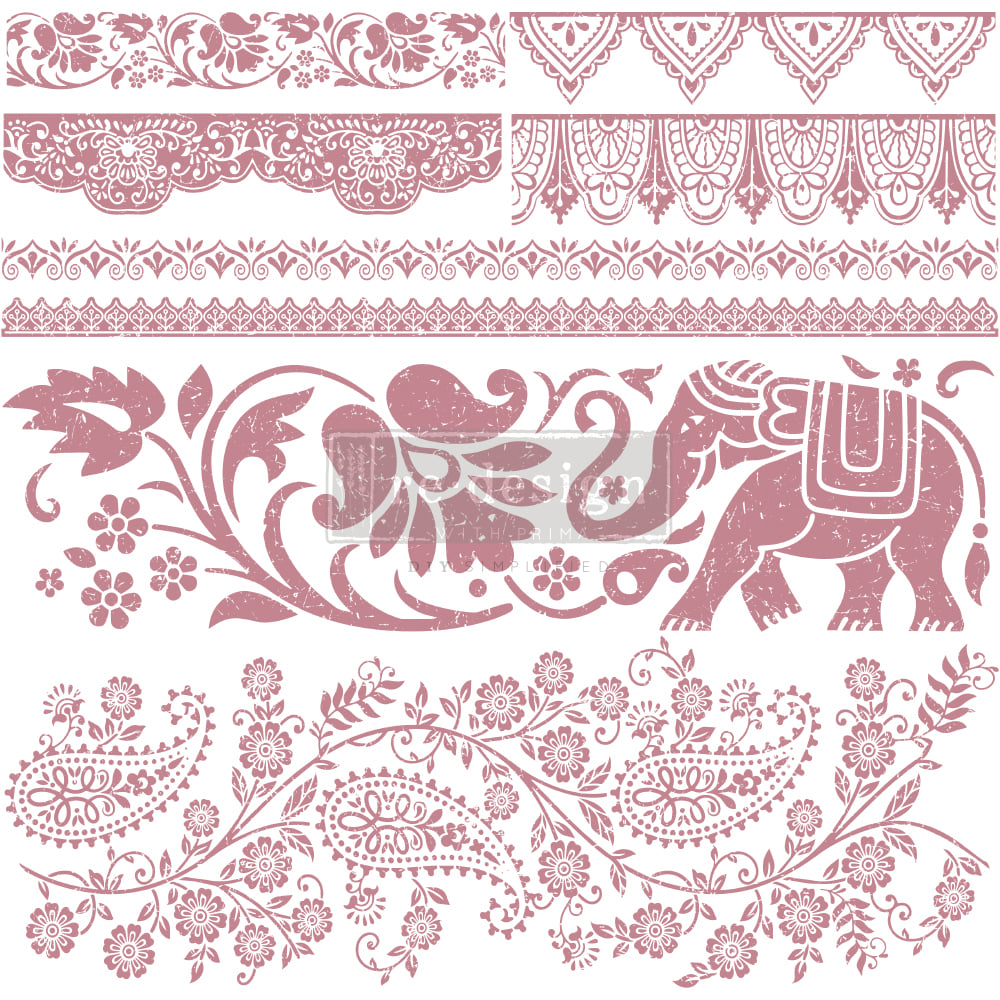 Набор штампов 30*30см Redesign Decor Clear-Cling Stamps - Bohemian Dreamer - 12x12