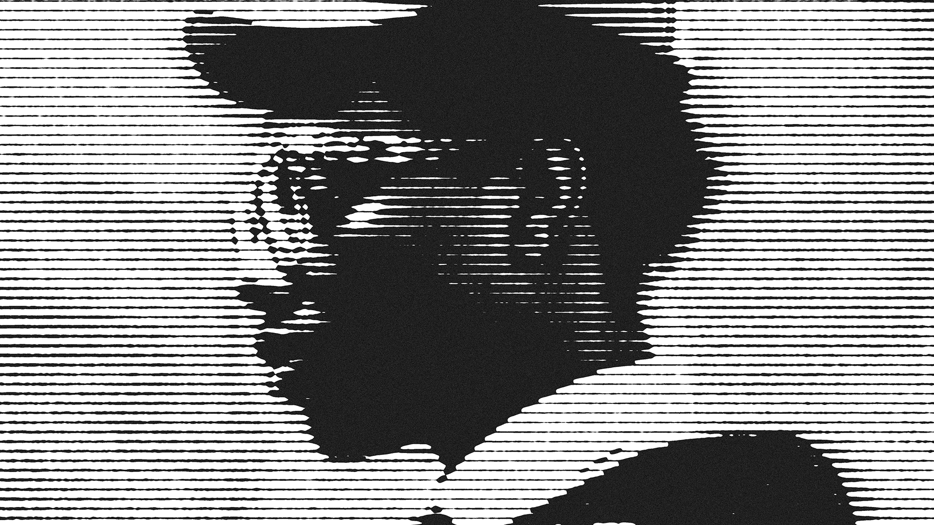 Black Line Halftone Photo Effect