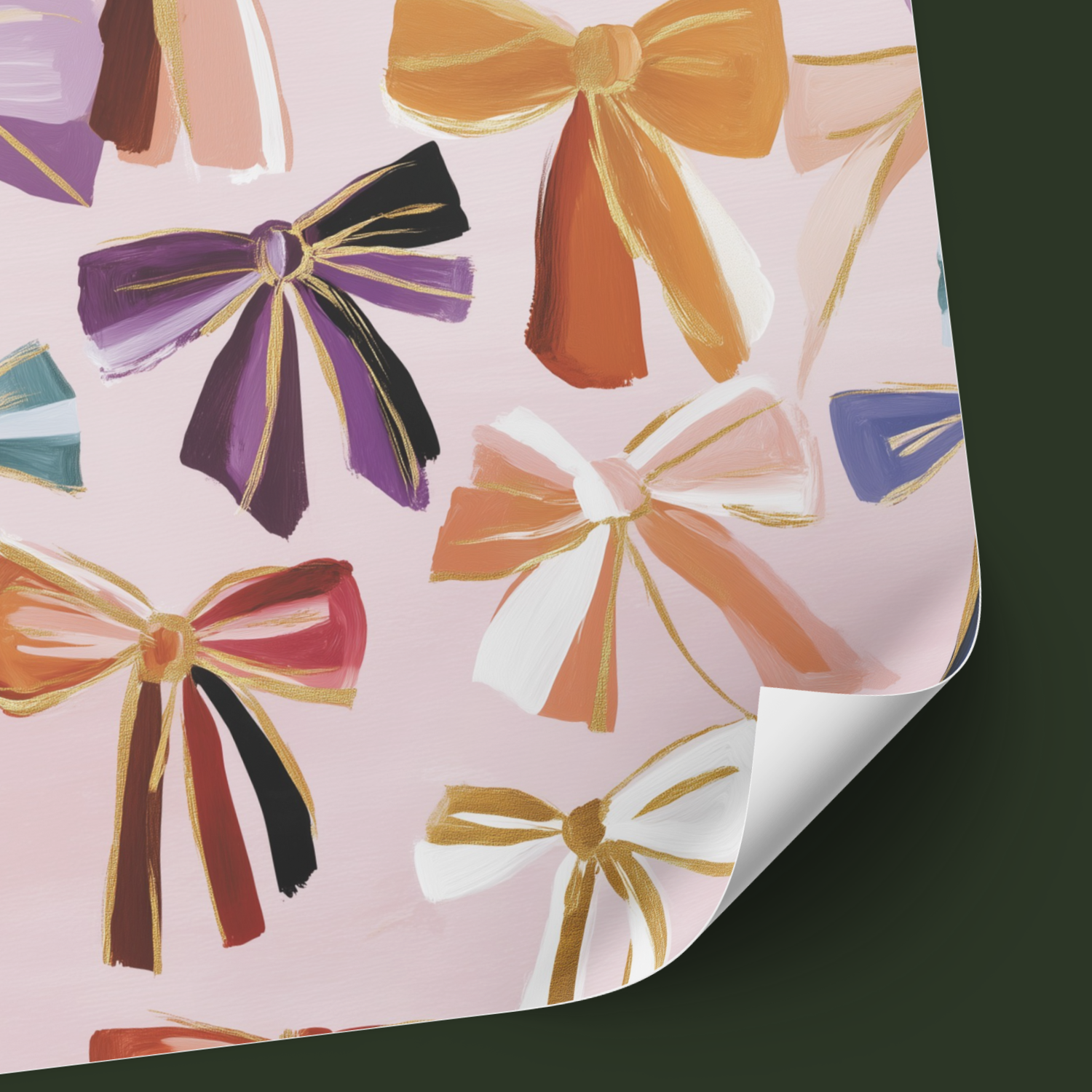 Seamless Bow Pattern Coquette Digital Paper