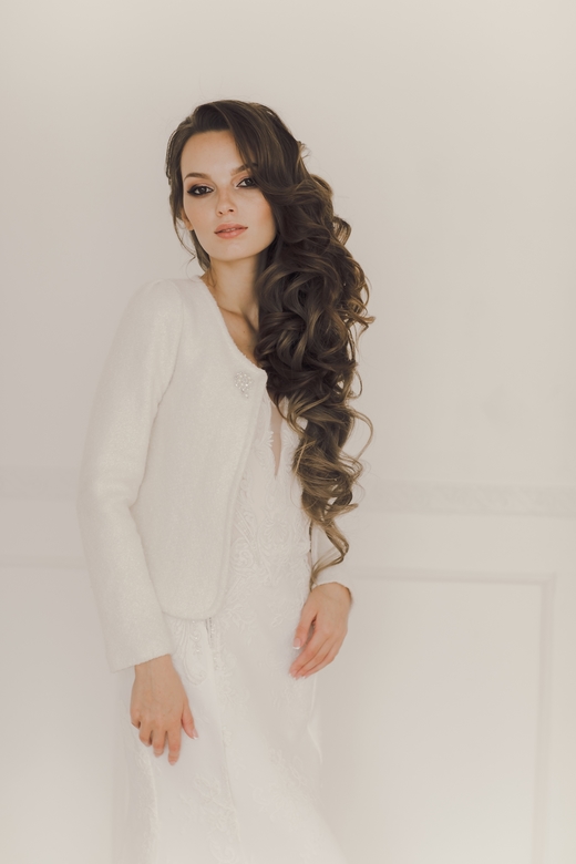 Укороченное пальто с брошью (Аренда)