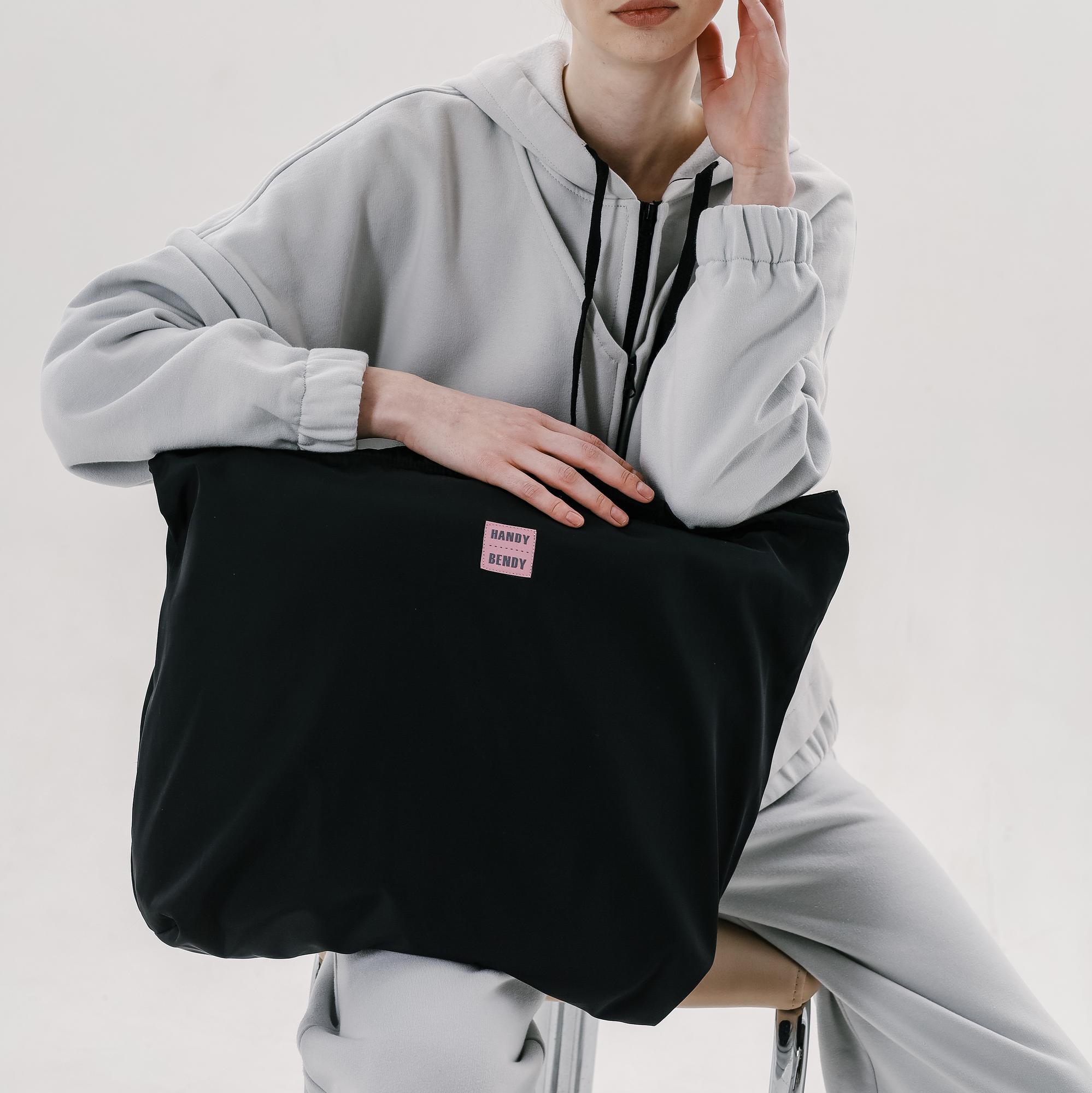 Сумка Oversize на молнии, черный