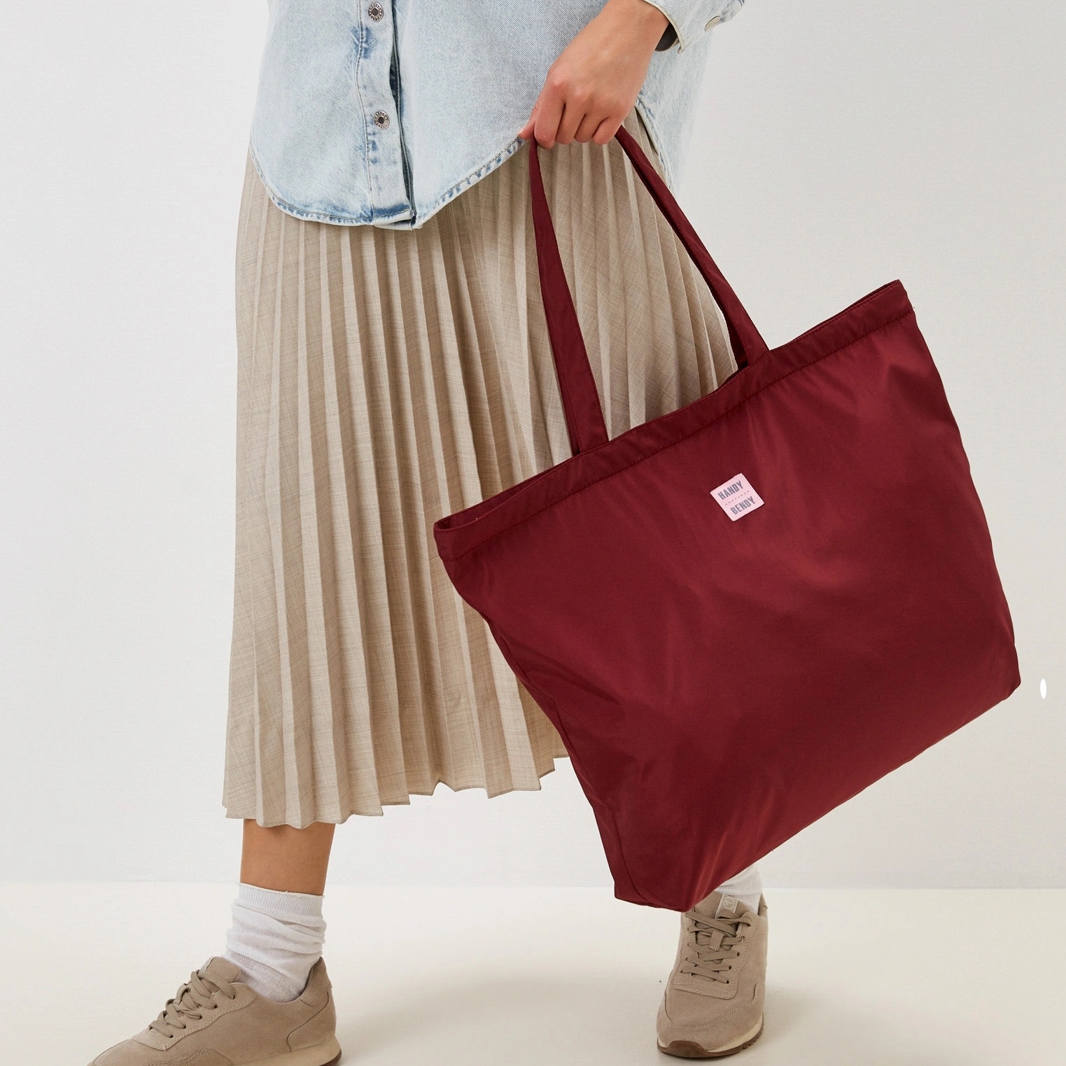 Сумка Oversize на молнии, бордовый