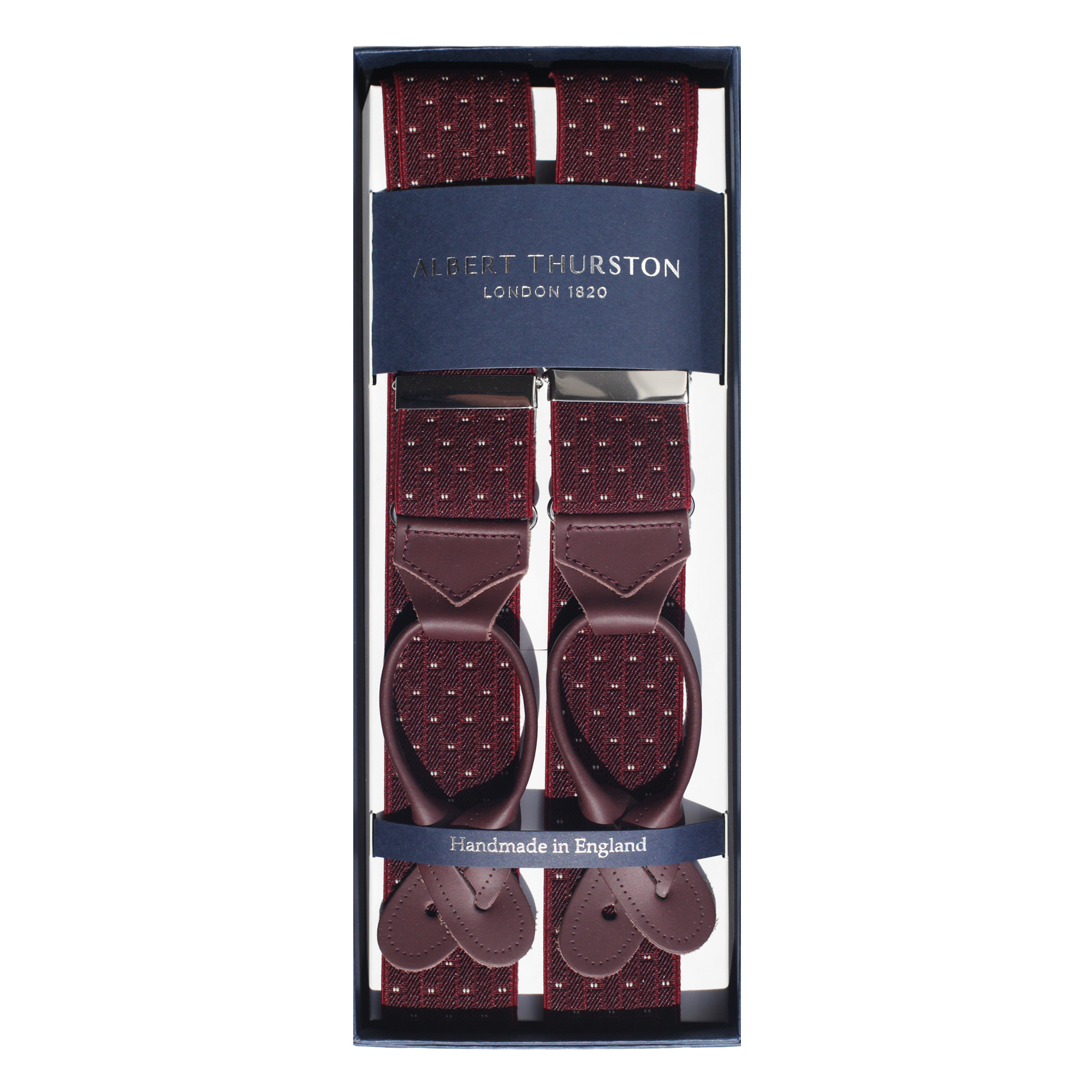 Подтяжки Albert Thurston, бордовые