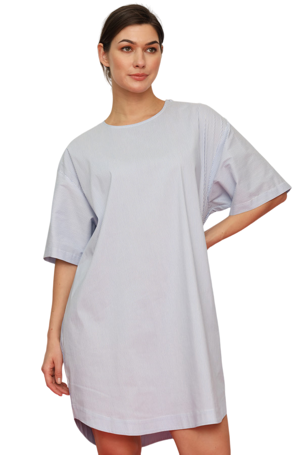 Платье ICE PLAY H171 голубое полоска