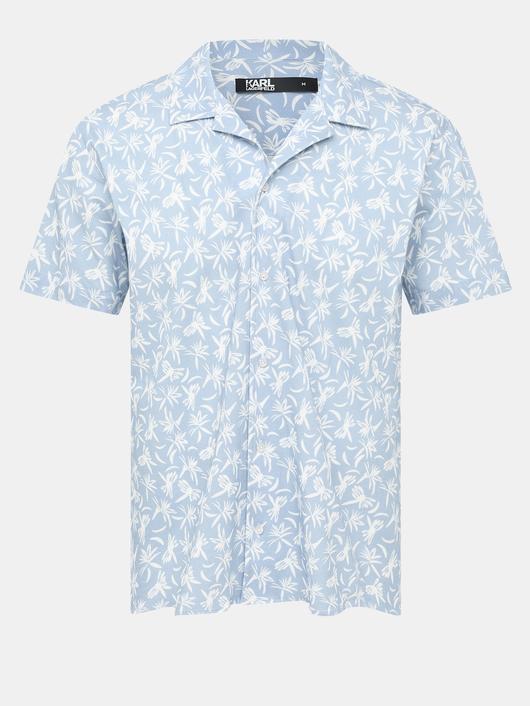 Рубашка  муж. LAGERFELD 605521 голубая цветы