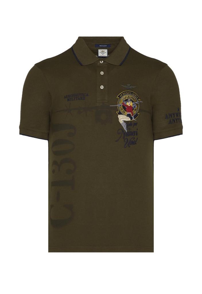 Поло муж. AERONAUTICA 1706 зеленое, девочка