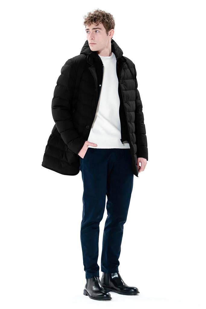 Куртка муж. DUNO LOFT HOODY черная удлиненная