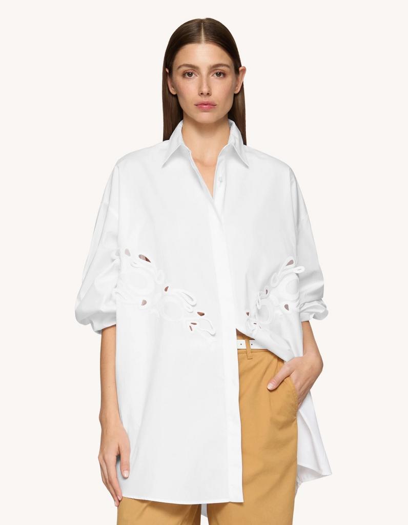 Рубашка DONDUP 432 белая, вышивка