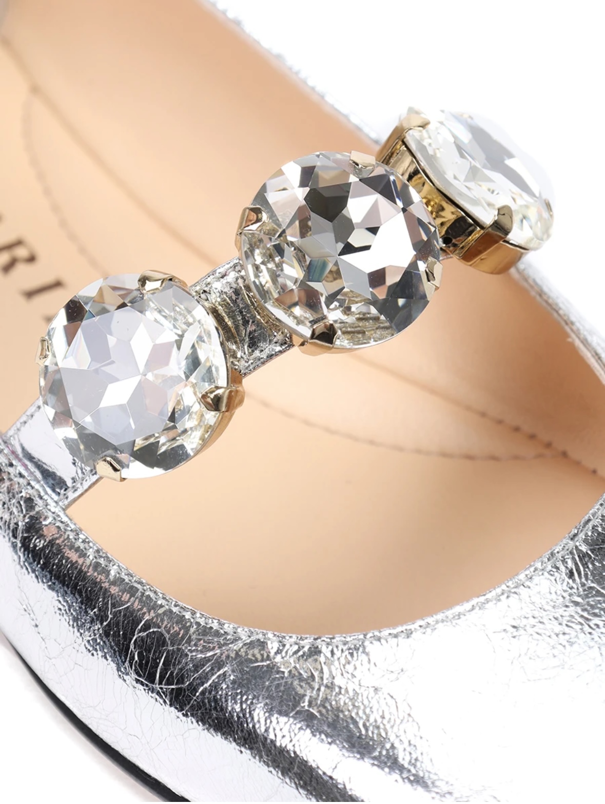 Туфли PROSPERINE 2280/LCA серебристые, камни