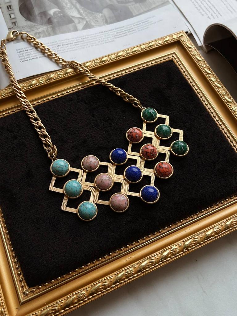 Винтажное колье «Цветной Мир»