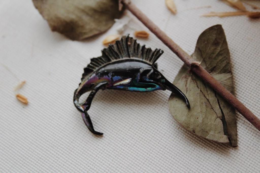 Винтажная брошь «Марлин»