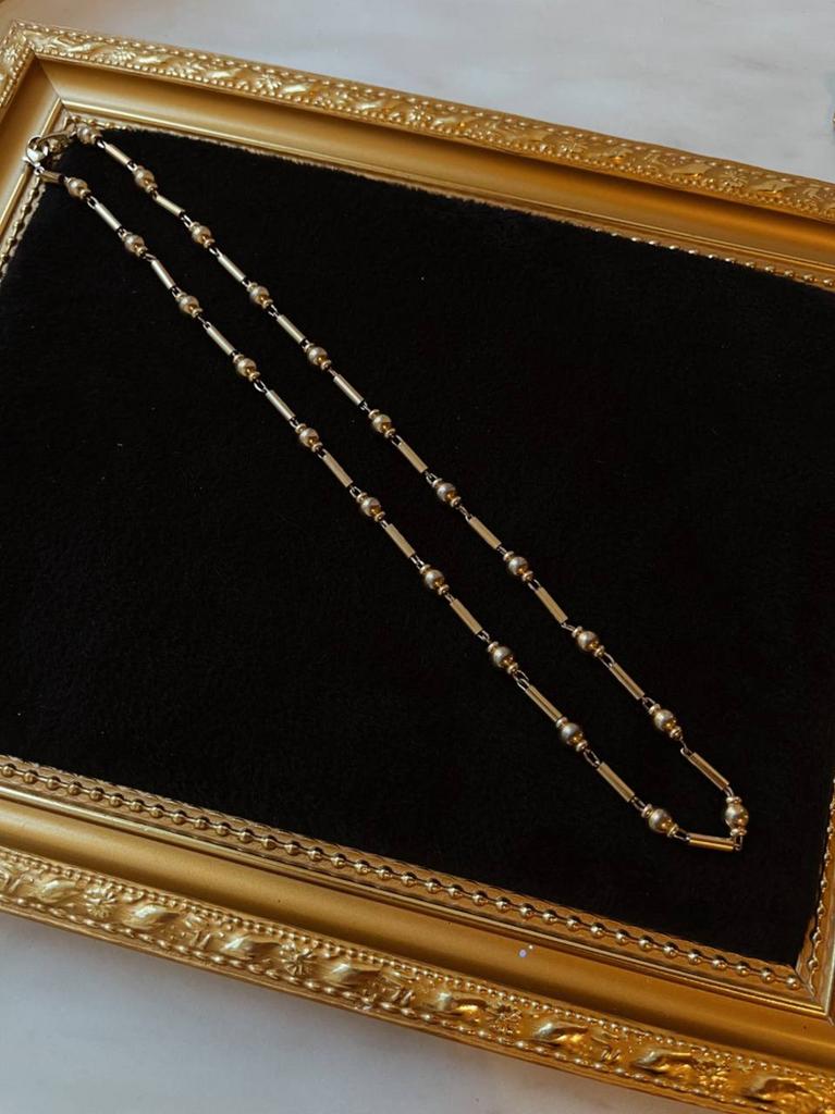 Винтажное колье с планками и шарами