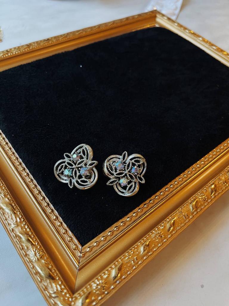 Винтажные клипсы «Полосы-1» Napier Coro