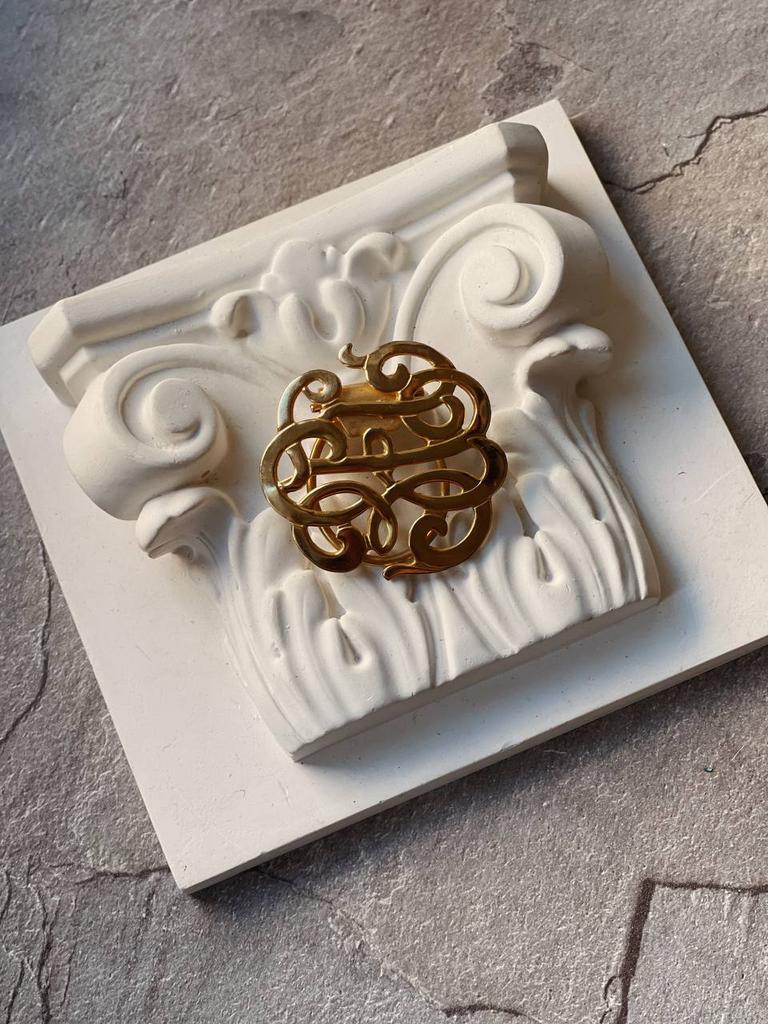 Винтажный зажим для шарфа «Узорчик»