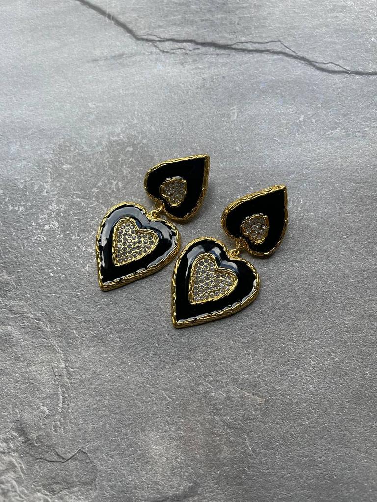 Серьги «Чёрные Сердца-1»
