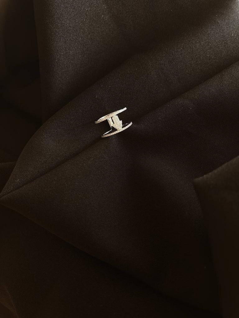 Кольцо двойное с ладонью 17,5 размера