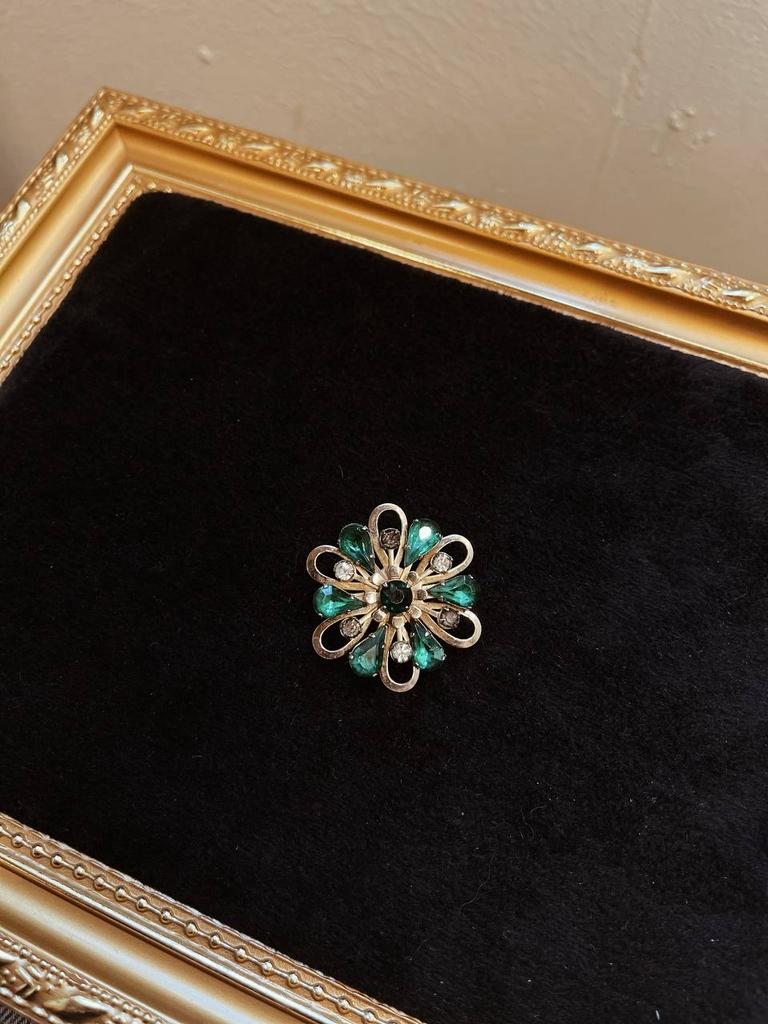 Винтажная брошь Мраморная энергия