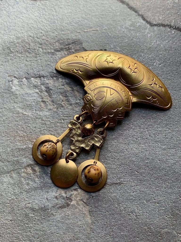 Винтажная брошь «Мир»