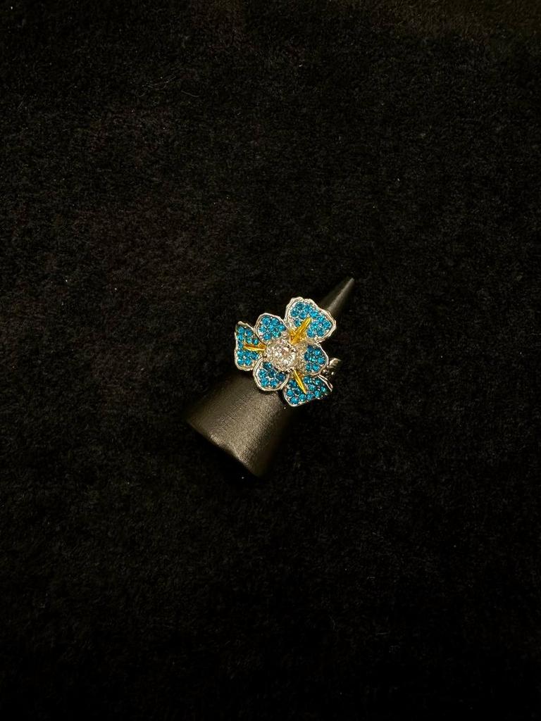 Кольцо «Изящная незабудка» 16-16,5 размера