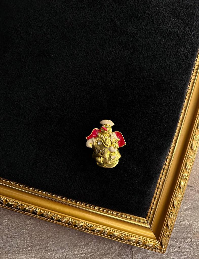 Винтажная брошь «Снеговик-Joy»