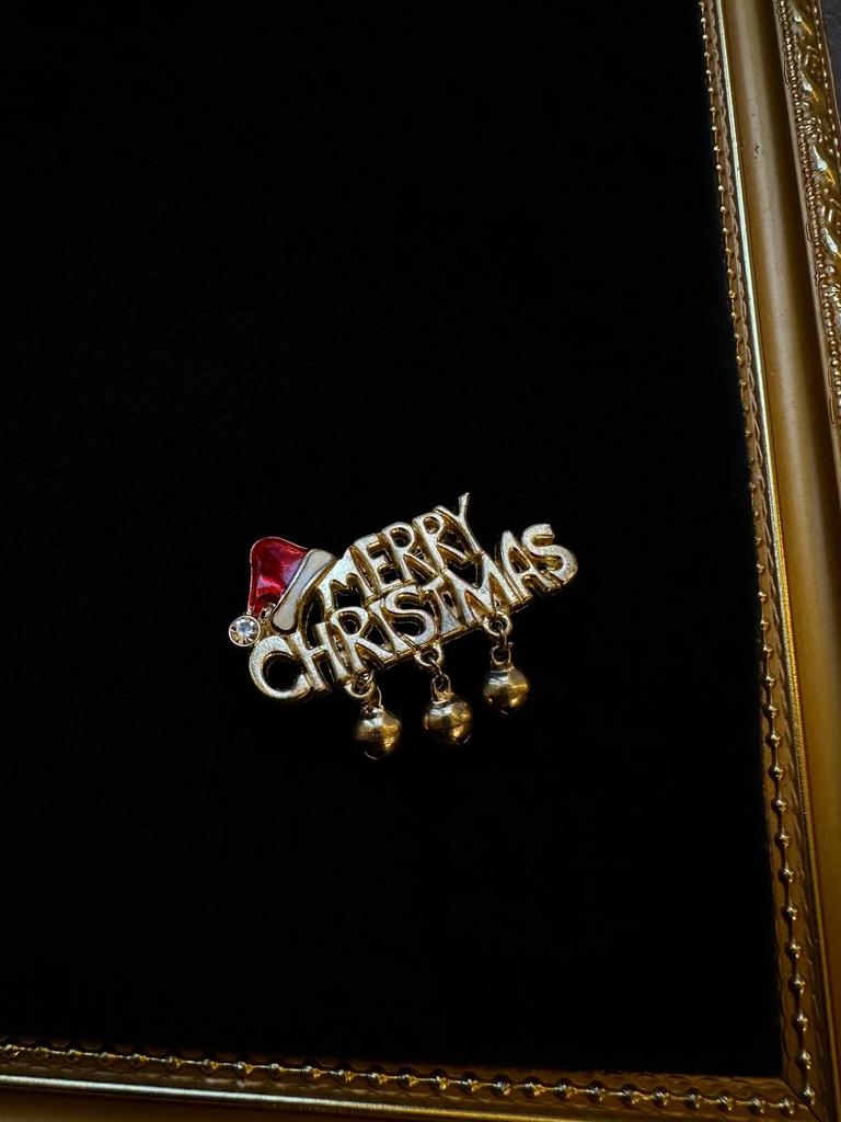 Винтажная брошь «Merry Christmas 21»