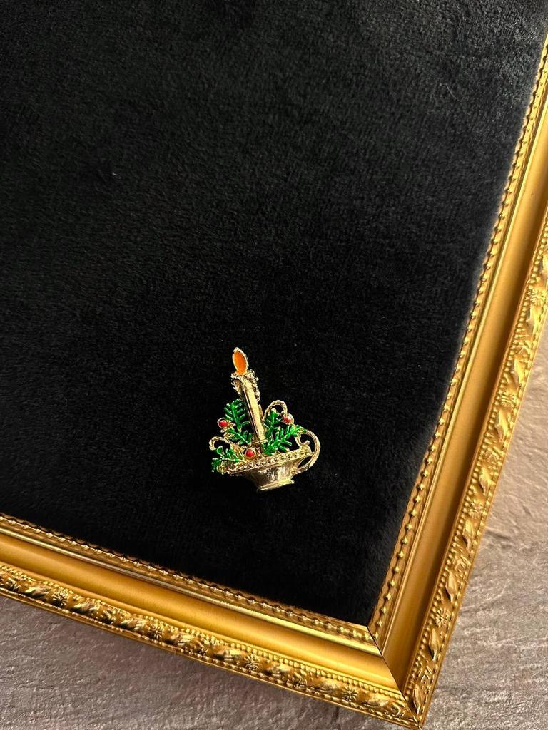 Винтажная брошь «Свеча» Taiwan