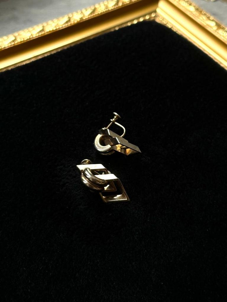 Винтажные клипсы «Сплетения»