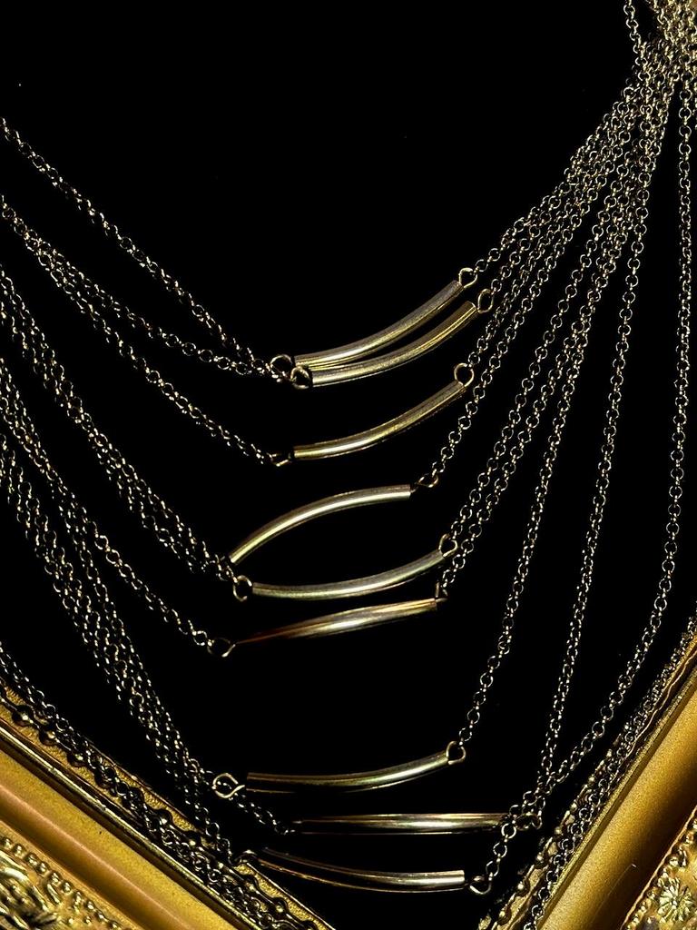 Винтажное колье «Множество цепей»