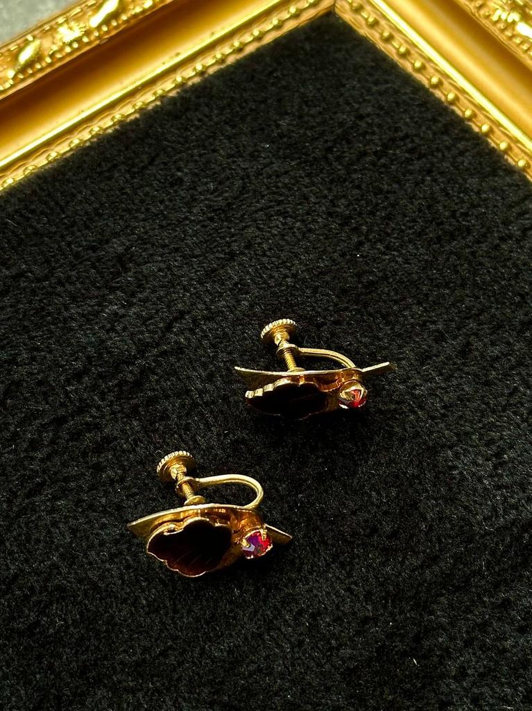 Винтажные клипсы «Purple leaves»