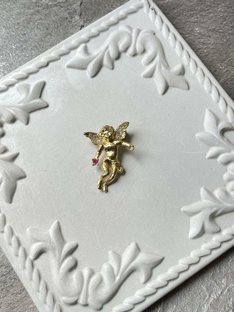 Винтажная брошь «Роскошный ангел»