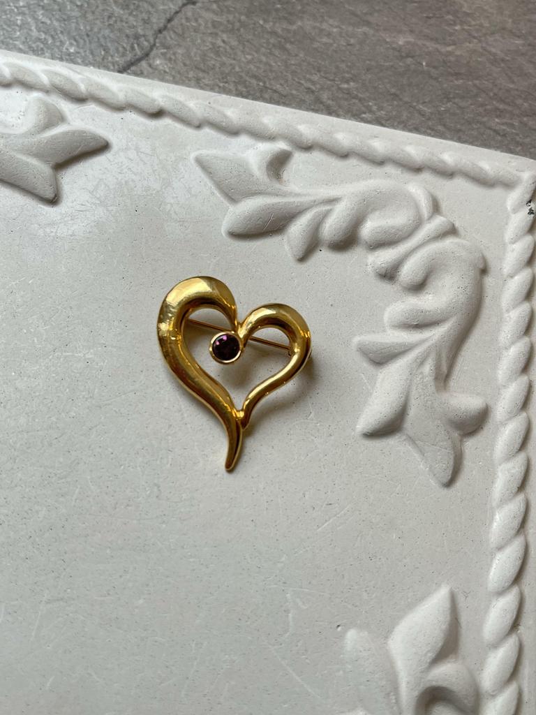 Винтажная брошь «Сердечко», Avon