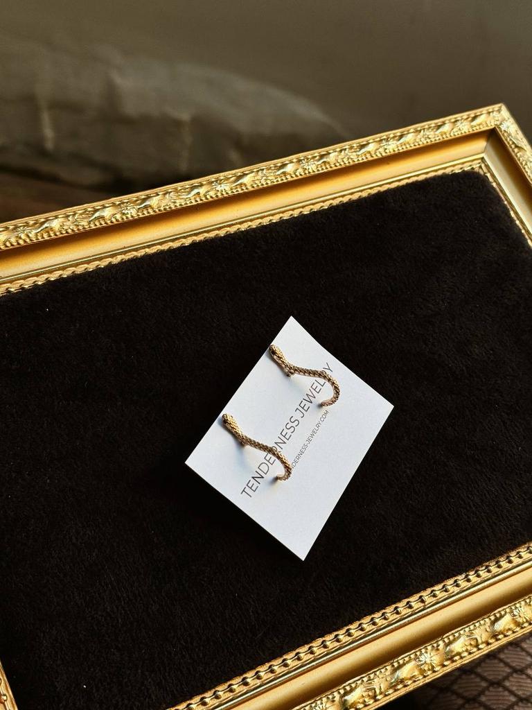 Серьги «Волнующаяся змейка-1» в золотом оттенке