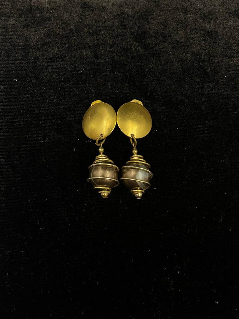 Винтажные клипсы с пружинкой