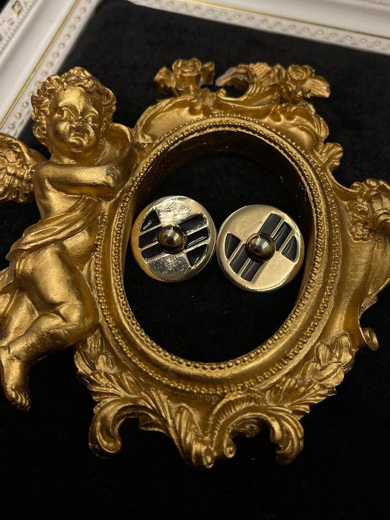 Винтажные клипсы «Old money-2»